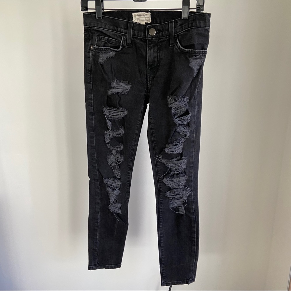 Current Elliot Black Ripped Jeans SZ 26
